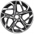 Khomen KHW 1716 7x17 5*108 ET50 DIA63.3 Black-FP Литой
